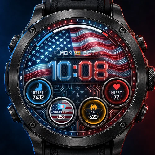 Old Glory Digital watchface