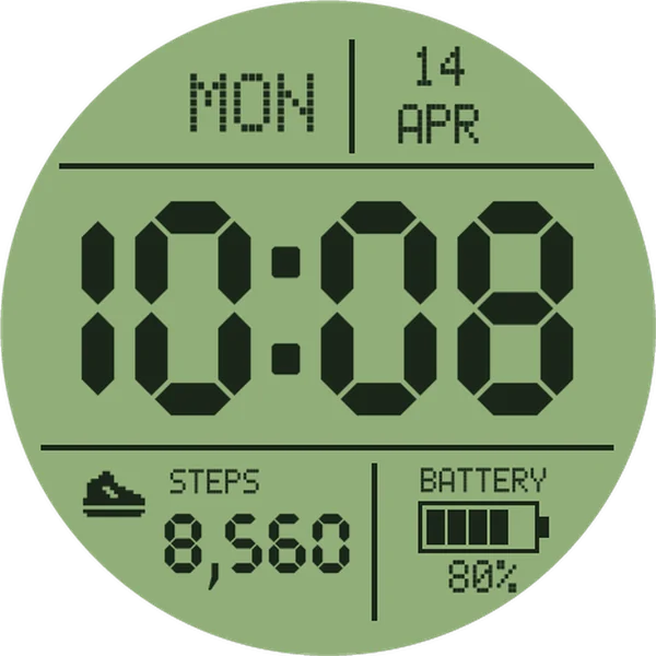 Retro LCD Zifferblatt